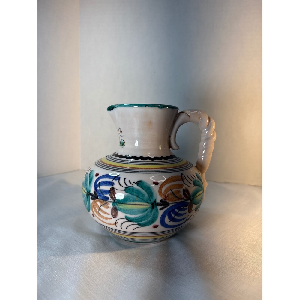 Hand-Painted Ceramic Pitcher Vase Decorative Home Decor Italian Sanguino Art 5
